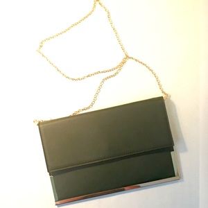 Hunter green clutch crossbody
